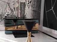 RAIDSTONE - Кофейный столик из черного мрамора с золотом