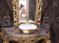 RAIDSTONE - Столешница из мрамора гриджио Арабика для ванной
