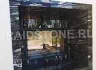 RAIDSTONE - Облицовка двухстороннего камина мрамором Сильвер Драгон