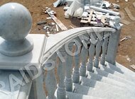 RAIDSTONE - Лестница из мрамора Кристалл Вайт