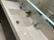 RAIDSTONE - Столешница с раковиной на ванную белая с зеркалом