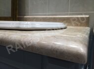 RAIDSTONE - Столешница на тумбу для ванной из мрамора Крема Нова