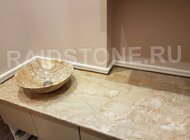 RAIDSTONE - Столешница для мебели ванной комнаты из мрамора Дайно реале