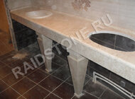 RAIDSTONE - Стол в ванную комнату из мрамора Сани лайт