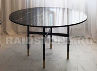 RAIDSTONE - Обеденный стол со столешницей из мрамора Нэро Марквина