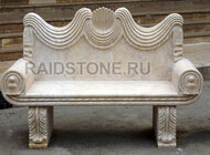 RAIDSTONE - Садовая скамейка из травертина Лайт (ручная работа)