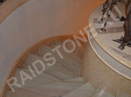 RAIDSTONE - Облицовка круглых стен лестничного марша мрамором