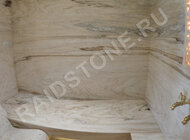 RAIDSTONE - Облицовка стен, пола и лежаков турецкой бани мрамором Палисандро классико