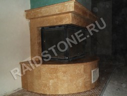 Каминный портал из травертина
