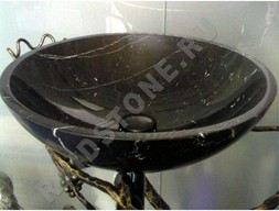 Раковина из мрамора Неро Маркина (Nero Marquina)