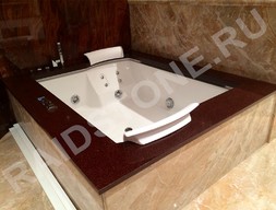 Столешница на ванну из POMPEI RED, коллекция Кориан